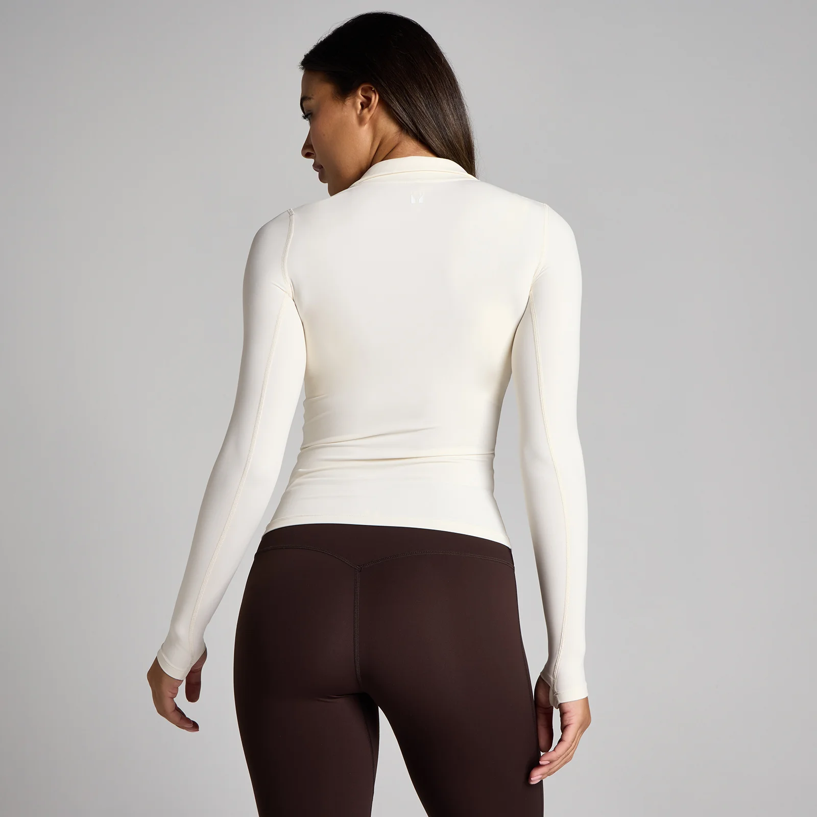 MP Women's Tempo Long Sleeve Collared Top - Vanilla - L Image 2