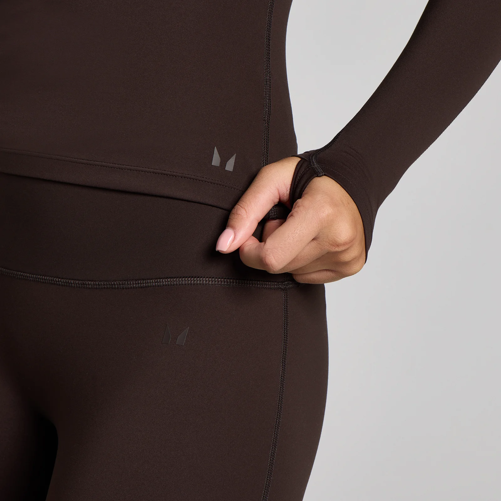 MP Women's Tempo Long Sleeve Collared Top - Cocoa - M Image 4