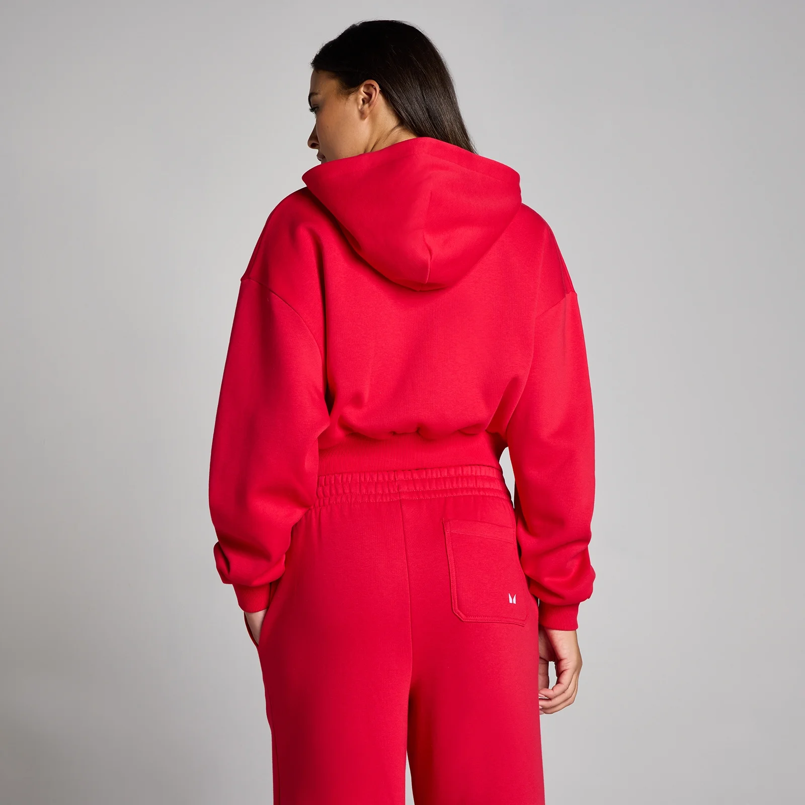 MP Women's Basic Zip Through Cropped Hoodie - Chilli - XL Image 2
