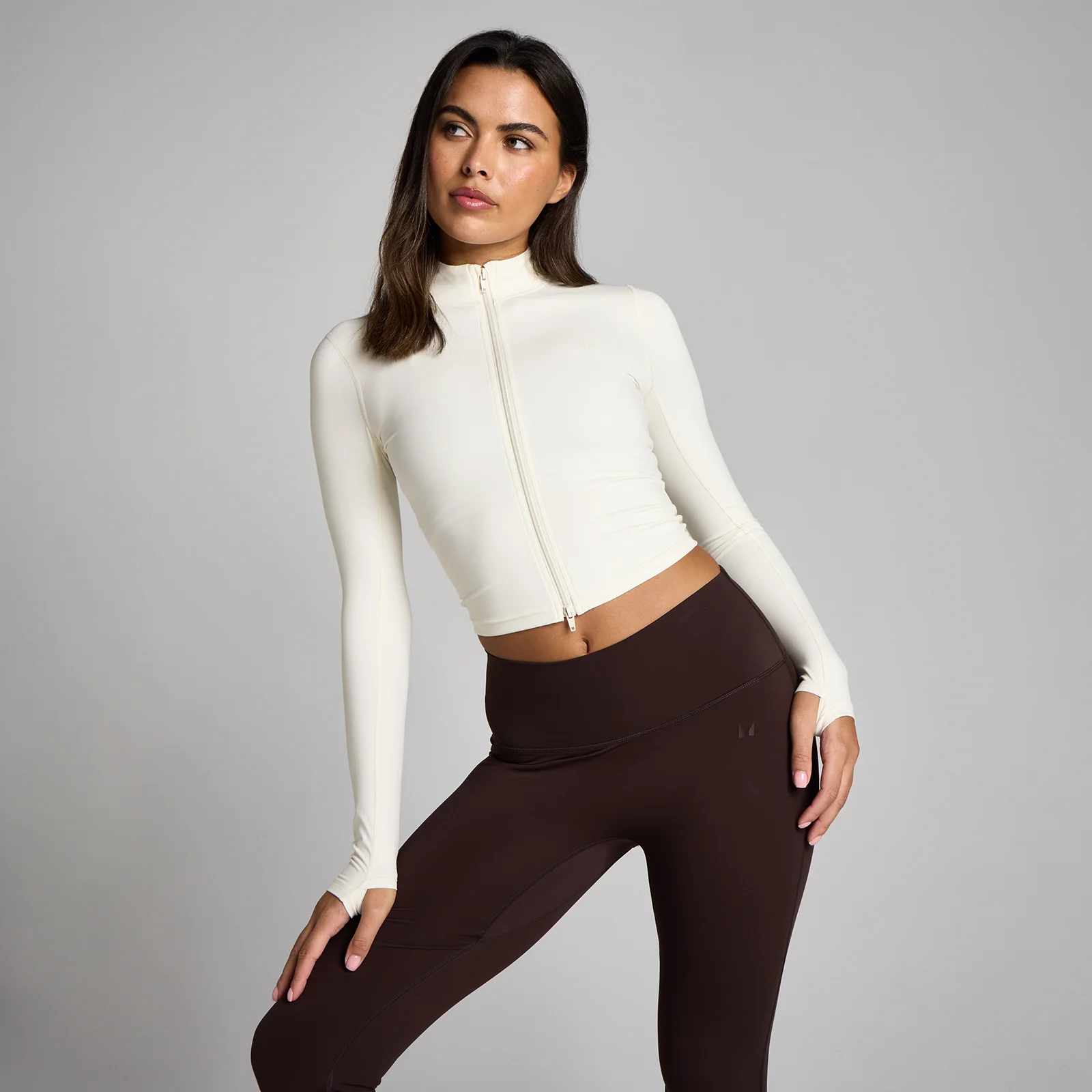 MP Women's Tempo Cropped Jacket - Vanilla - L Image 1