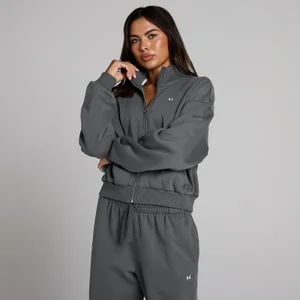 MP Women's Basics Zip Through Bomber Jacket - Dark Grey - Size S