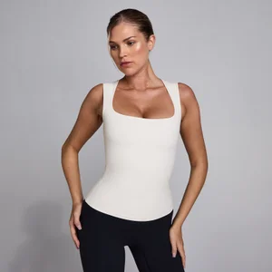 MP Women's SculptForm Square Neck Vest - Pearl - Size S