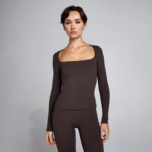 MP Women's SculptForm Square Neck Long Sleeve Top - Cocoa