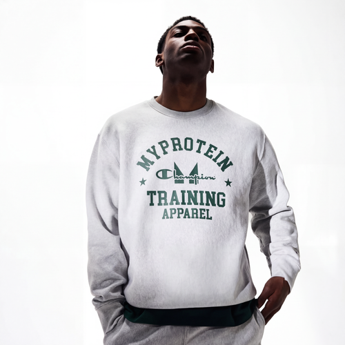 Myprotein X Champion Soft Reverse Weave Fleece Sweat Grey Marl