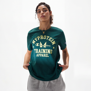 Myprotein X Champion Relaxed Fit Short Sleeve Crewneck T-Shirt Teal - Size M