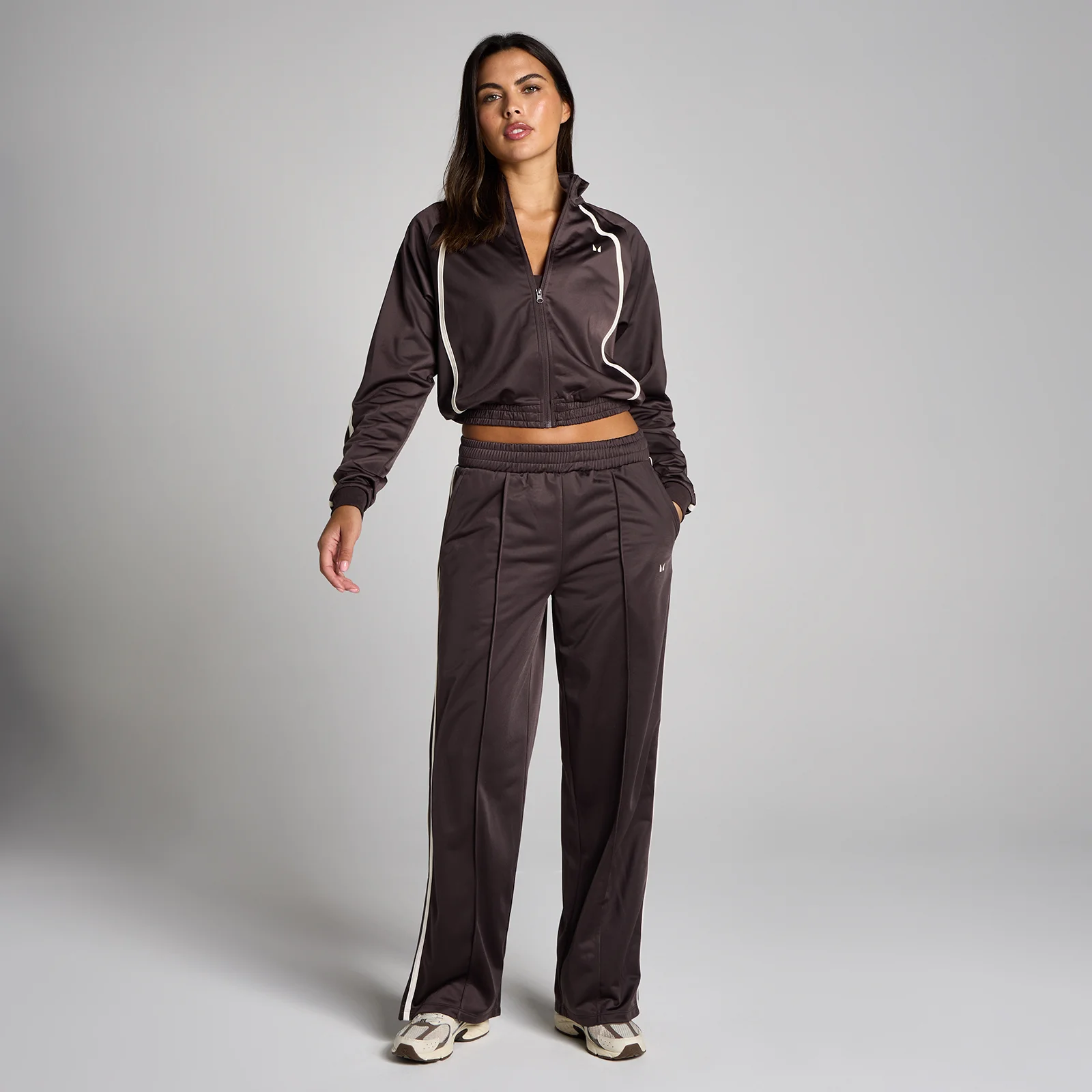 MP Women's Tricot Track Jacket - Cocoa/Vanilla - M Image 3