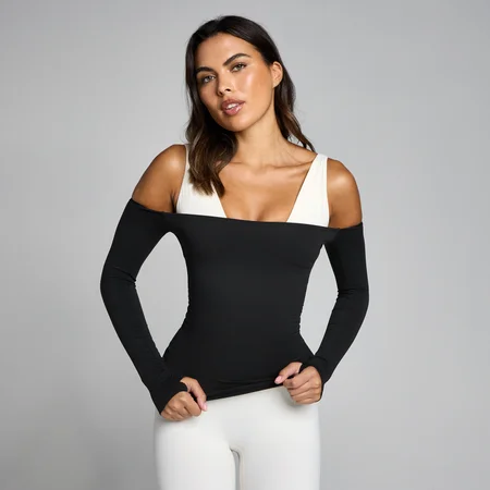 MP Women's Tempo Off The Shoulder LS Top - Black