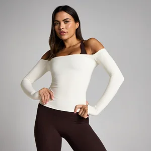 MP Women's Tempo Off The Shoulder LS Top - Vanilla - Size S