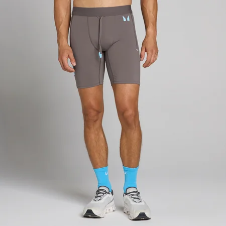 MP Men's Hybrid Half Tight Shorts - Ash Grey