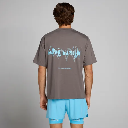 MP Men's Hybrid Oversized Graphic T-Shirt - Ash Grey
