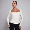 MP Women's SculptForm Square Neck Long Sleeve Top - Pearl