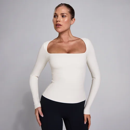 MP Women's SculptForm Square Neck Long Sleeve Top - Pearl