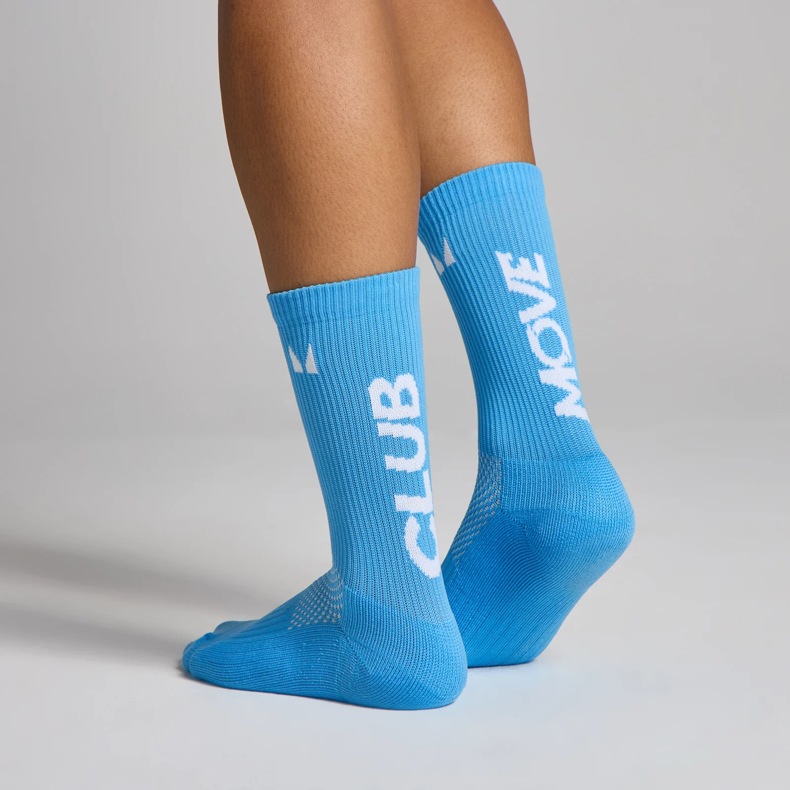 MP Move Club Running Socks (2 pack) - Cerulean Blue/White - UK 6-8 Image 1