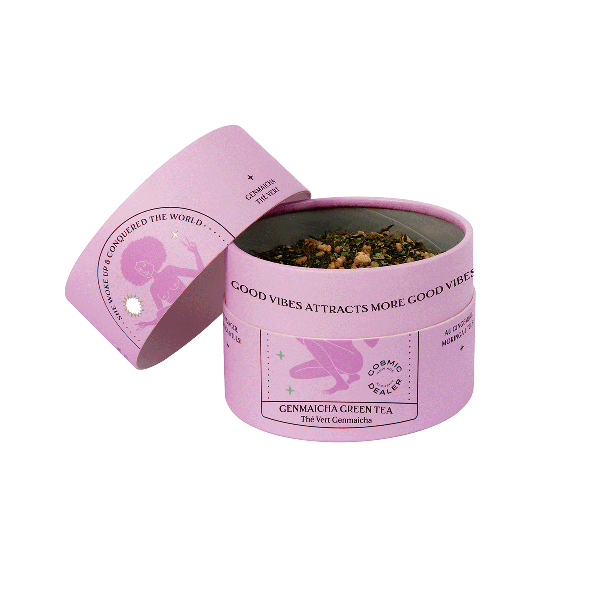 Cosmic Dealer Genmaicha Green Tea and Tulsi