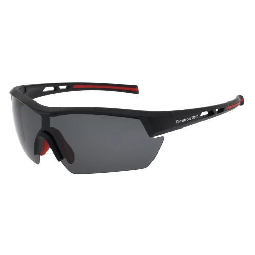 Reebok Score Wrap Sunglasses - Matt Black/Red