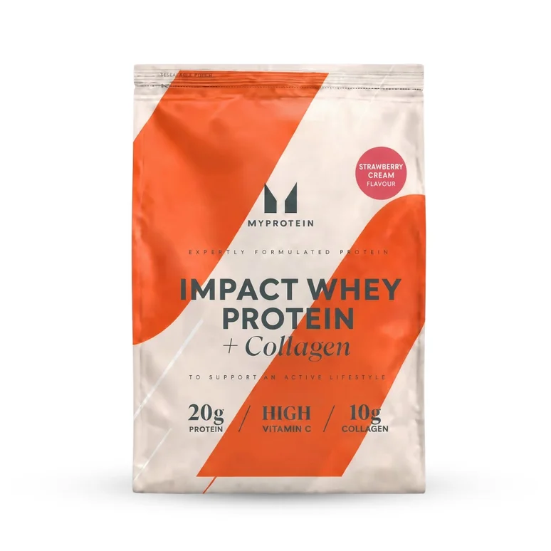 Impact Whey Protein Powder - 720g - 30servings - Strawberry Cream (+Collagen)