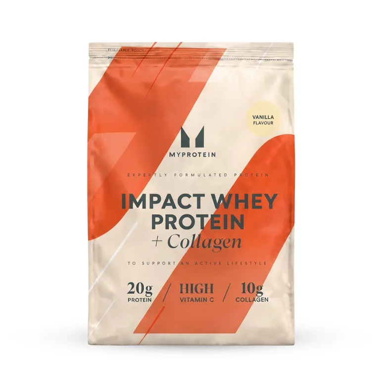 Impact Whey Protein Powder - 3750g - 150servings - Vanilla (+Collagen)