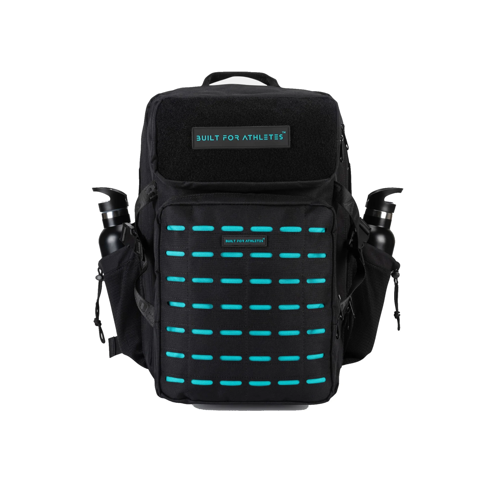 Built For Athletes Large 45L Gym Backpack - Black & Aqua Image 1