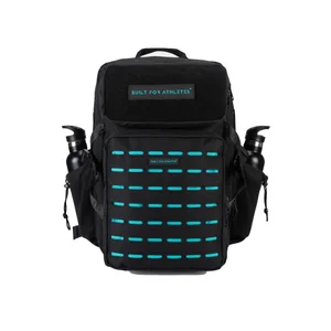 Built For Athletes Large 45L Gym Backpack - Black & Aqua - Colour Black & Aqua
