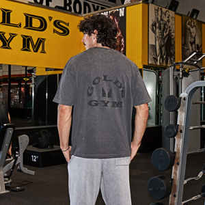 MP X Gold's Men's Washed Graphic Oversized T-Shirt - Washed Coal - Size XS