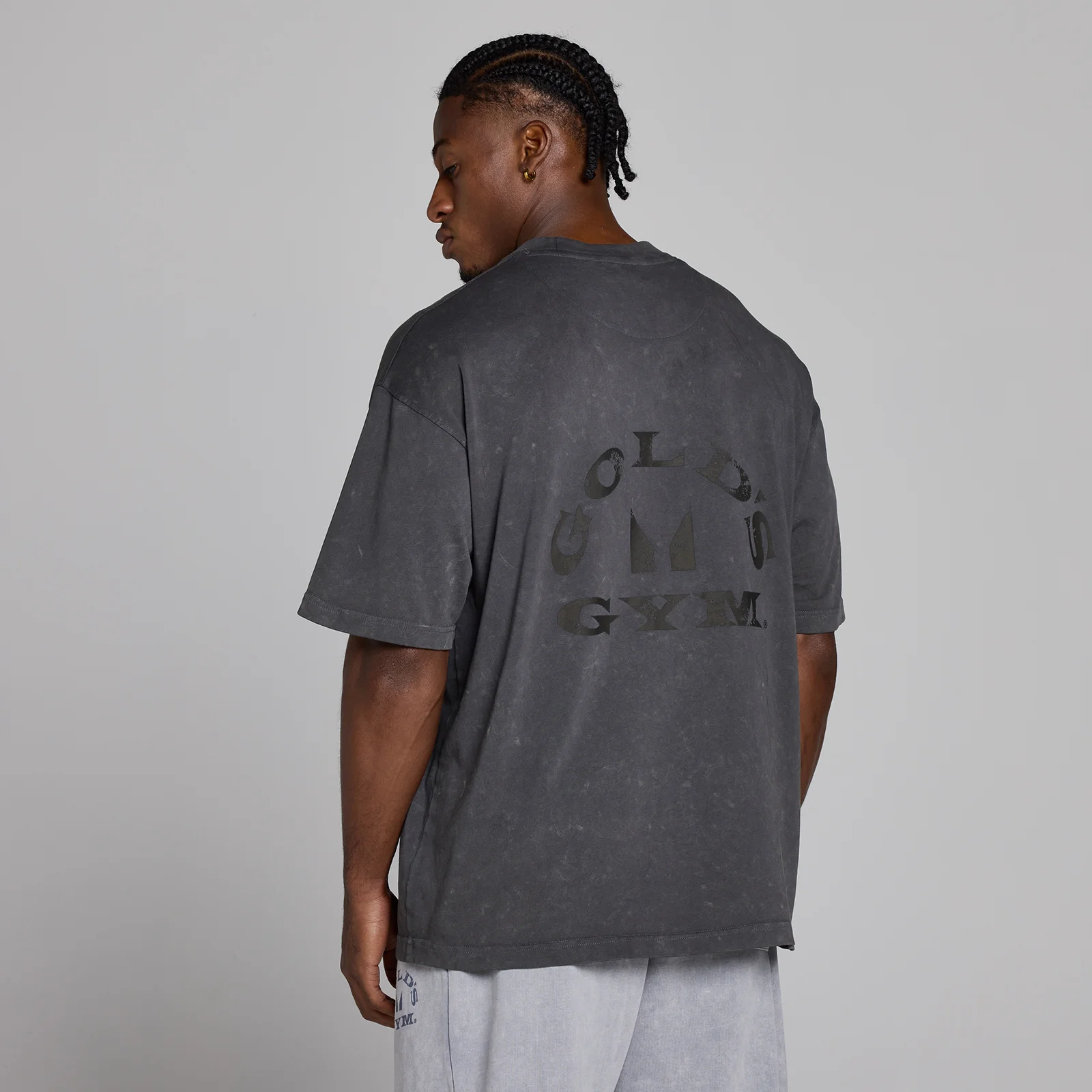 MP X Gold's Men's Washed Graphic Oversized T-Shirt - Washed Coal - M Image 4