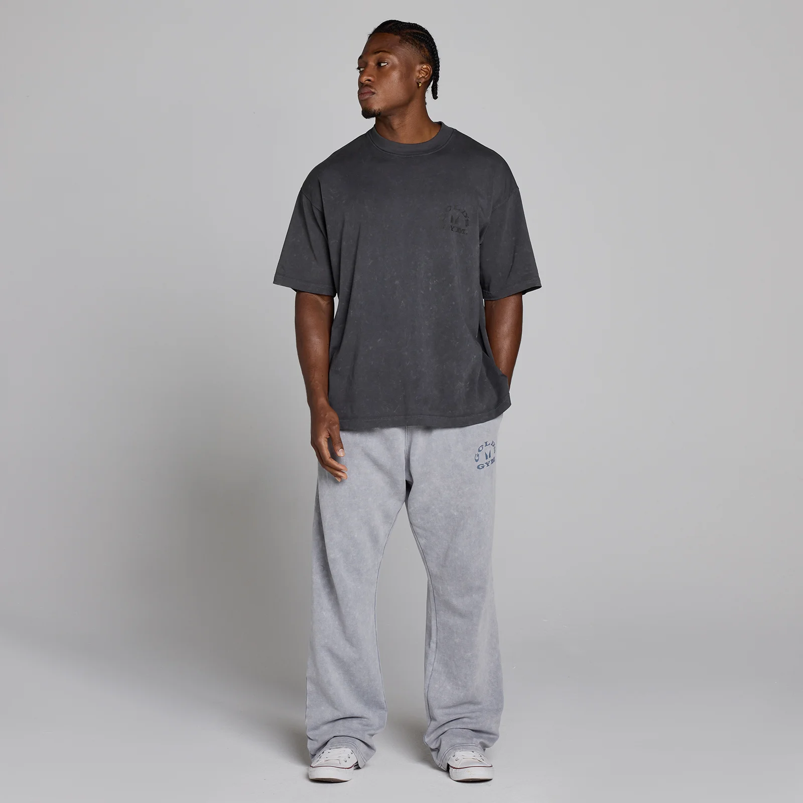 MP X Gold's Men's Washed Graphic Oversized T-Shirt - Washed Coal - M Image 5