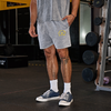 MP X Gold's Men's Washed Graphic Oversized Sweat Shorts - Steel Blue