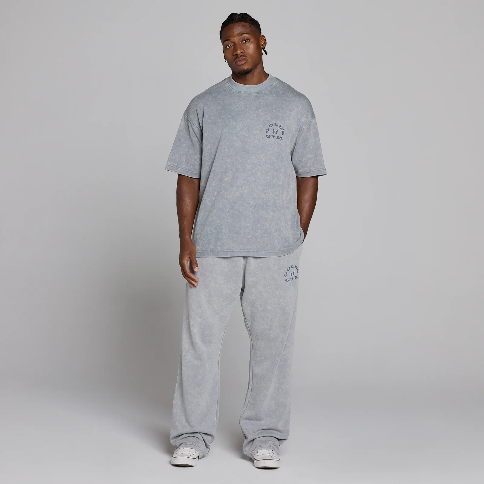 MP X Gold's Men's Washed Graphic Oversized T-Shirt - Steel Blue - XS Image 5