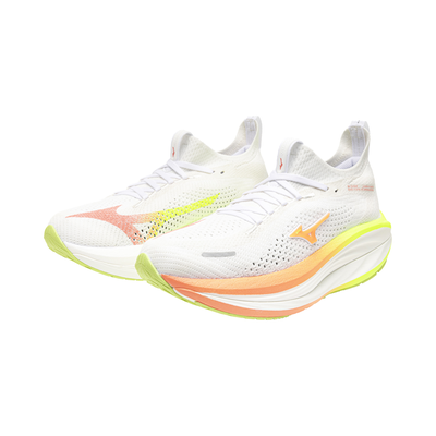 Mizuno Women's Neo Vista 3 - White/Flamingo Coral/Lime Pulp - UK 4 Image 8