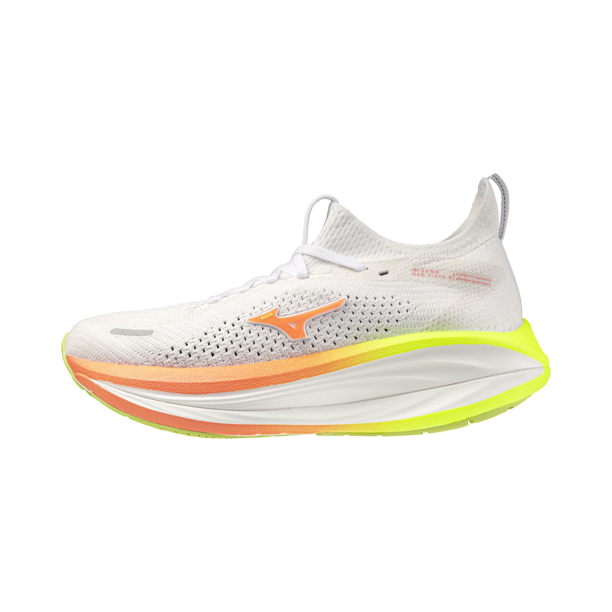 Mizuno Women's Neo Vista 3 - White/Flamingo Coral/Lime Pulp - UK 4 Image 1