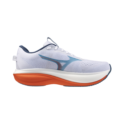 Mizuno Men's Wave Rider 30 - White/Blue Jewel/Orange.com - UK 8 Image 7