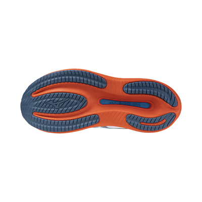 Mizuno Men's Wave Rider 30 - White/Blue Jewel/Orange.com - UK 8 Image 6