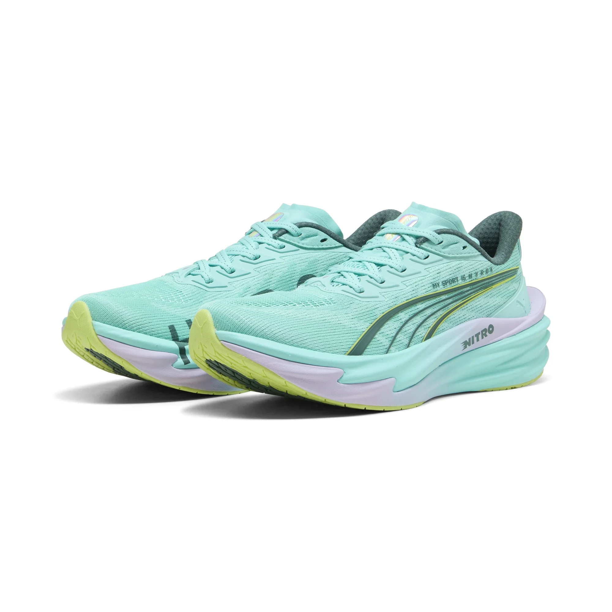 PUMA X HYROX Women's Deviate Nitro 4 Trainers - Intense Mint/Light Lavender - UK 4 Image 1