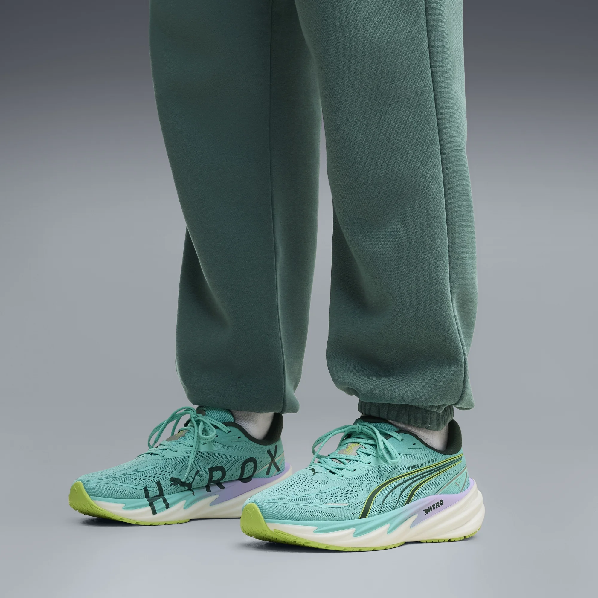 PUMA X HYROX Men's Velocity Nitro 5 Trainers - Intense Mint/Light Lavender - UK 11 Image 3