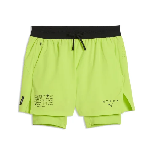 PUMA X HYROX Men's 2In1 Powermode Short - Sunny Lime