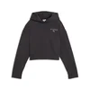 PUMA X HYROX Women's World Cropped Hoodie - Flat Dark Gray