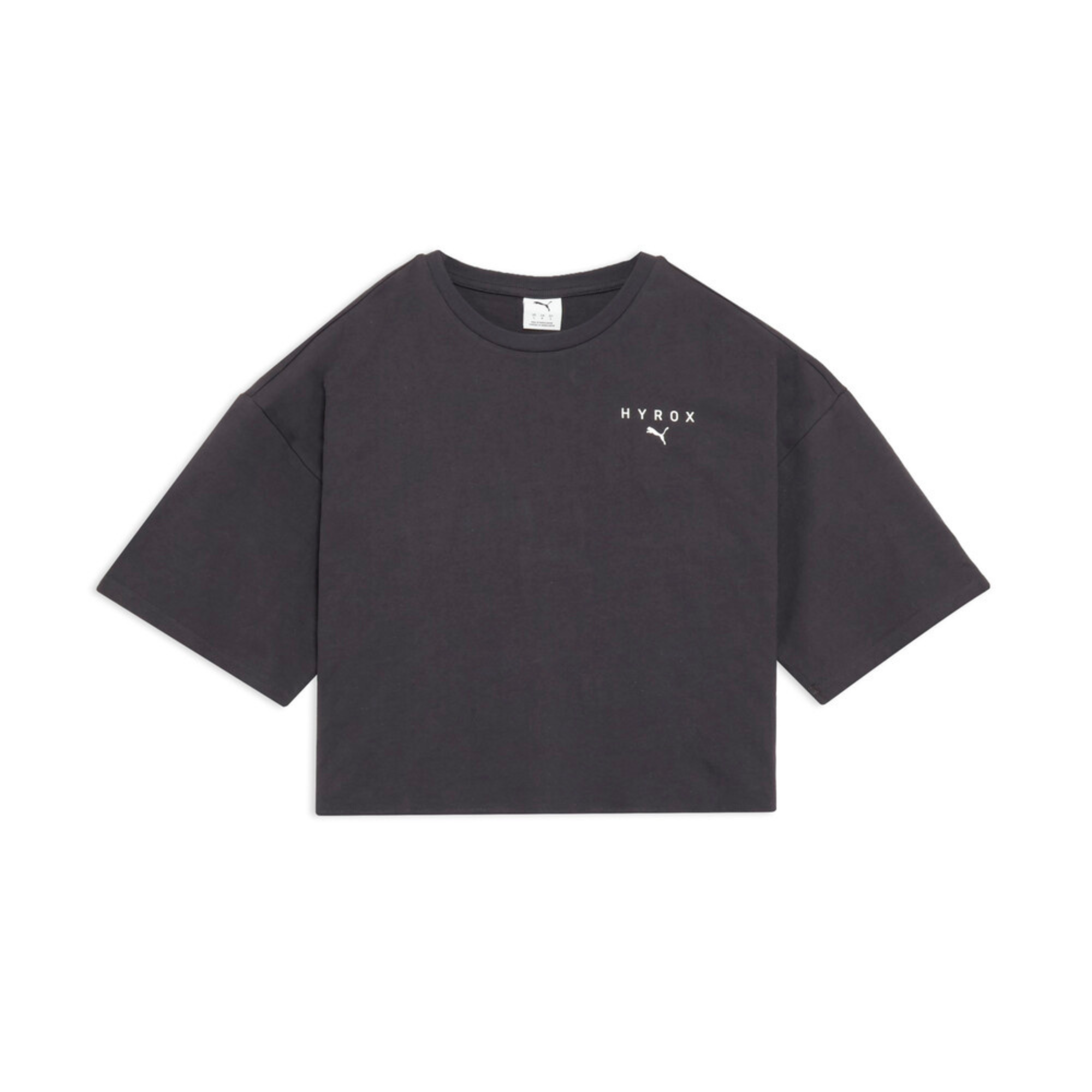 PUMA X HYROX Women's World Cropped Tee - Flat Dark Gray - XL Image 1
