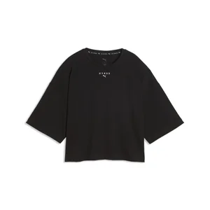 PUMA X HYROX Women's Cropped Lifestyle Tee - Puma Black - Size XS