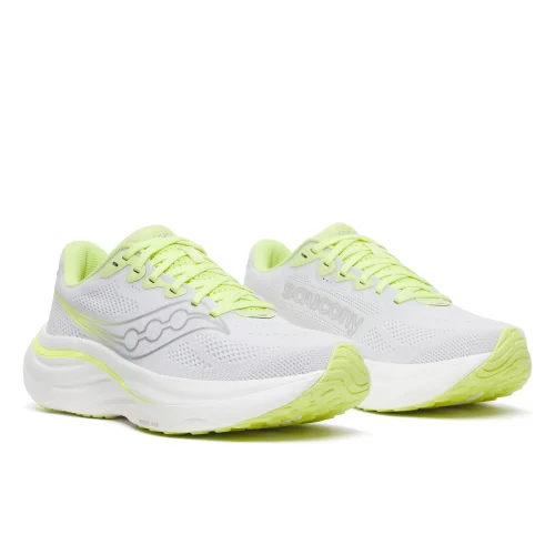 Saucony Women's Ride 19 Trainers - White/Tart