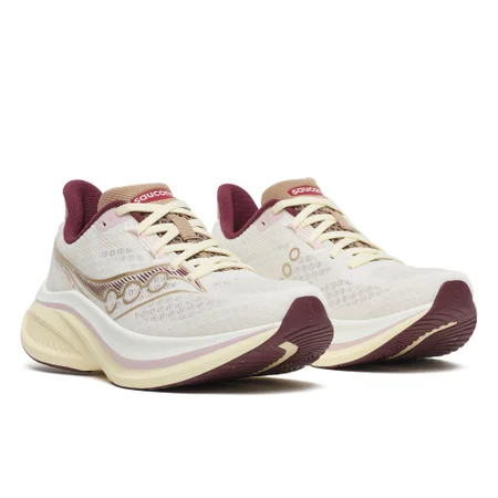 Saucony Women's Endorphin Speed 5 Trainers - Ivory/Maroon