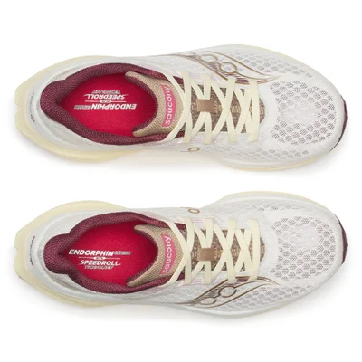 Saucony Women's Endorphin Speed 5 Trainers - Ivory/Maroon - UK 5.5 Image 6
