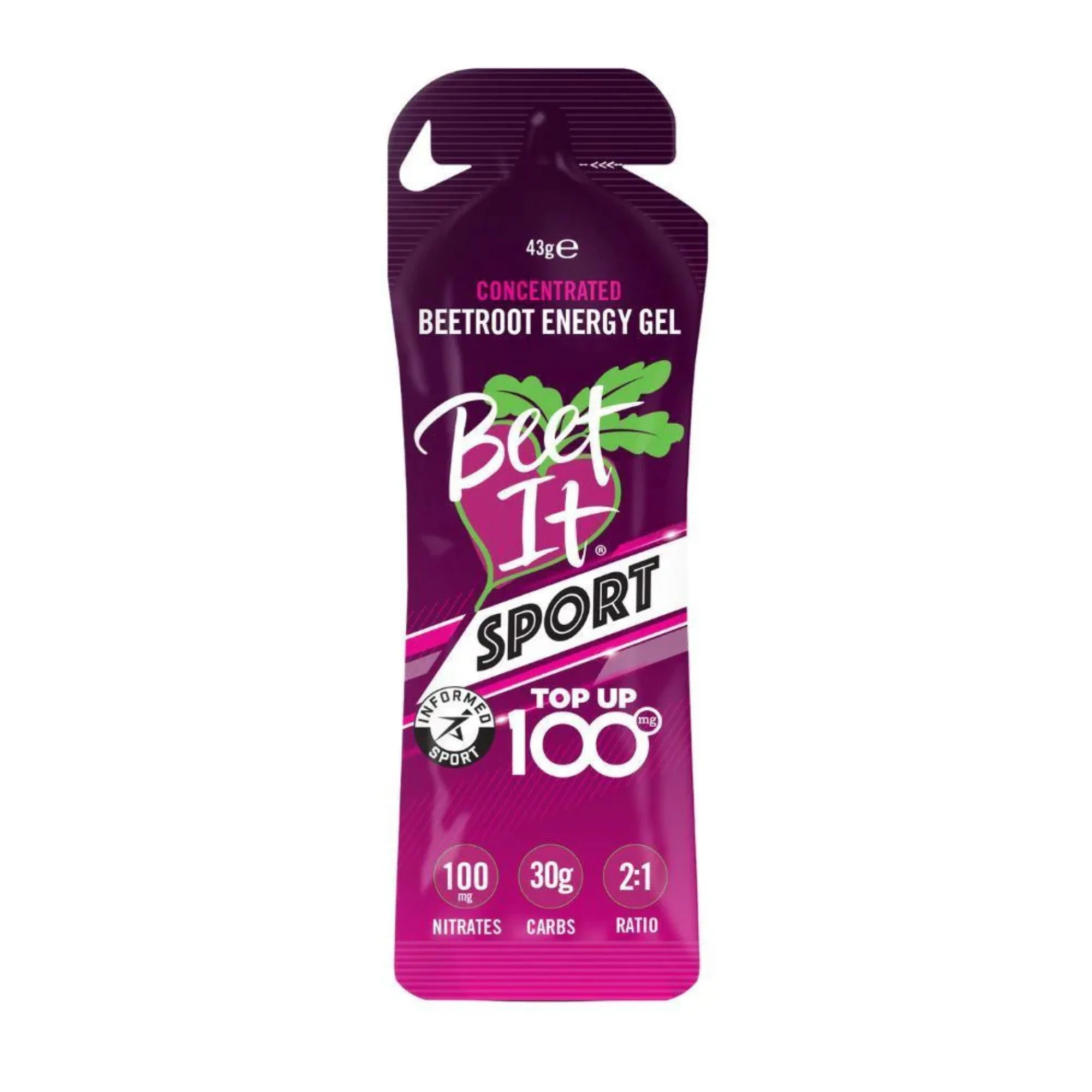 Beet It Sport, Nitrate Energy Gel Top Up 100