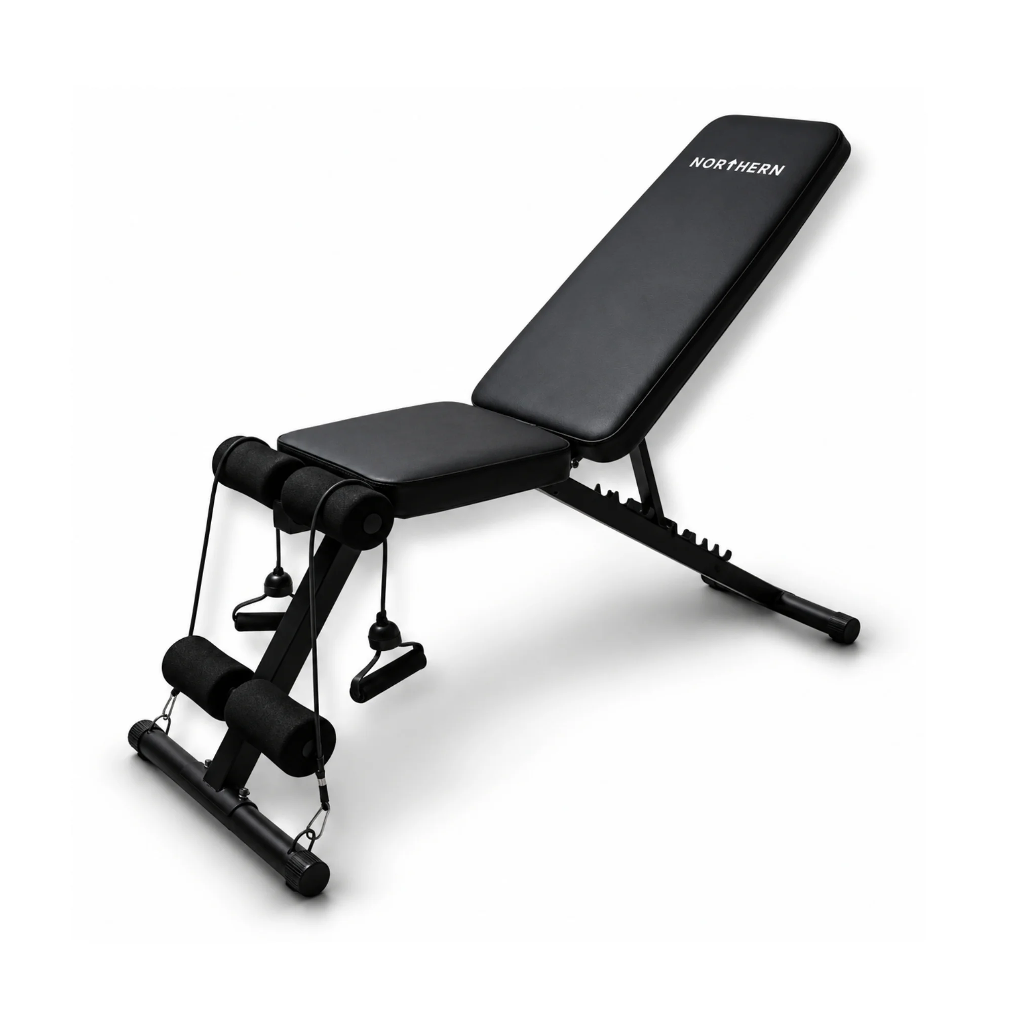 Northern Folding Adjustable Incline/Decline Bench & Bands Image 1