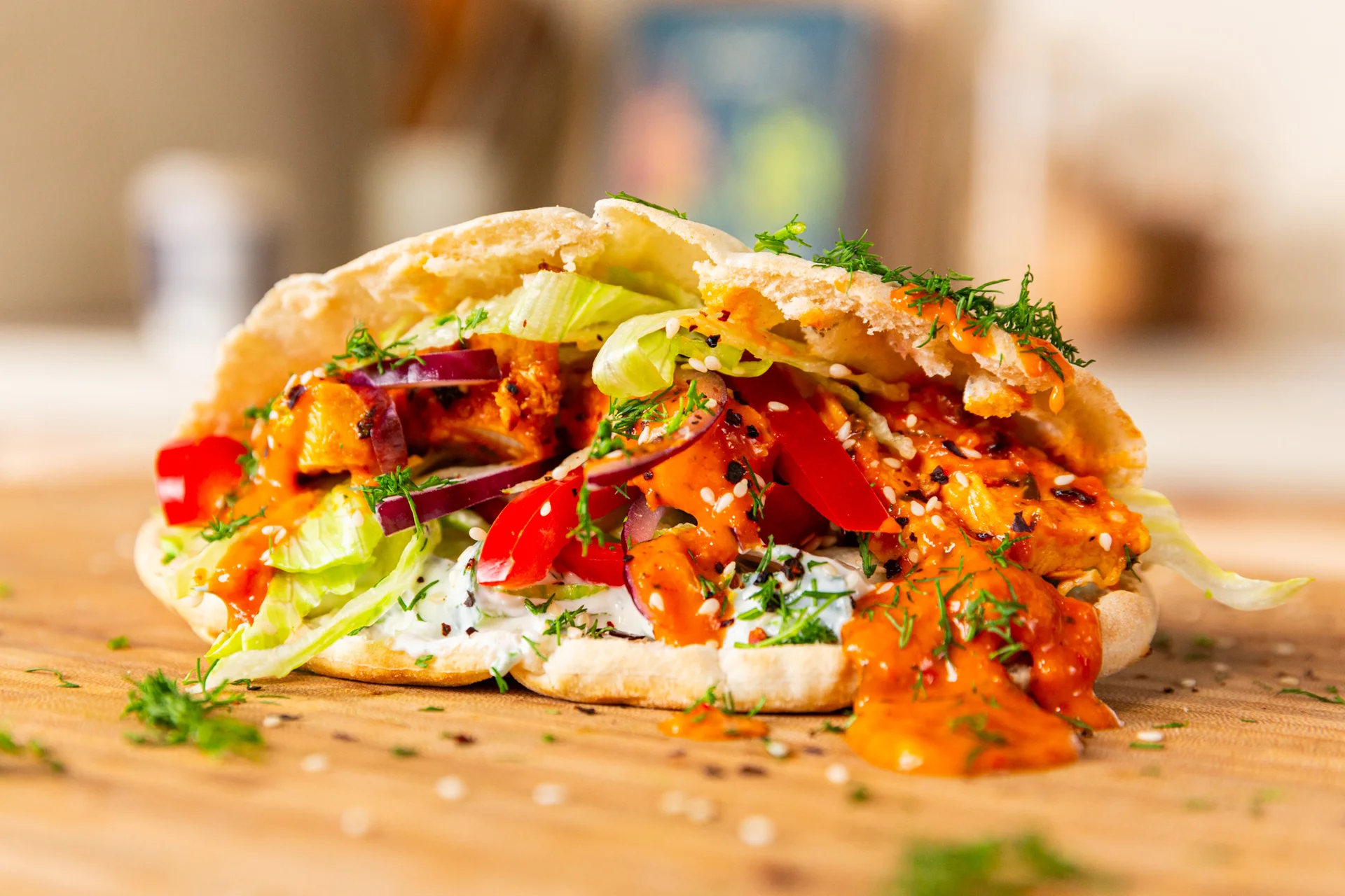 Image of chicken pitta