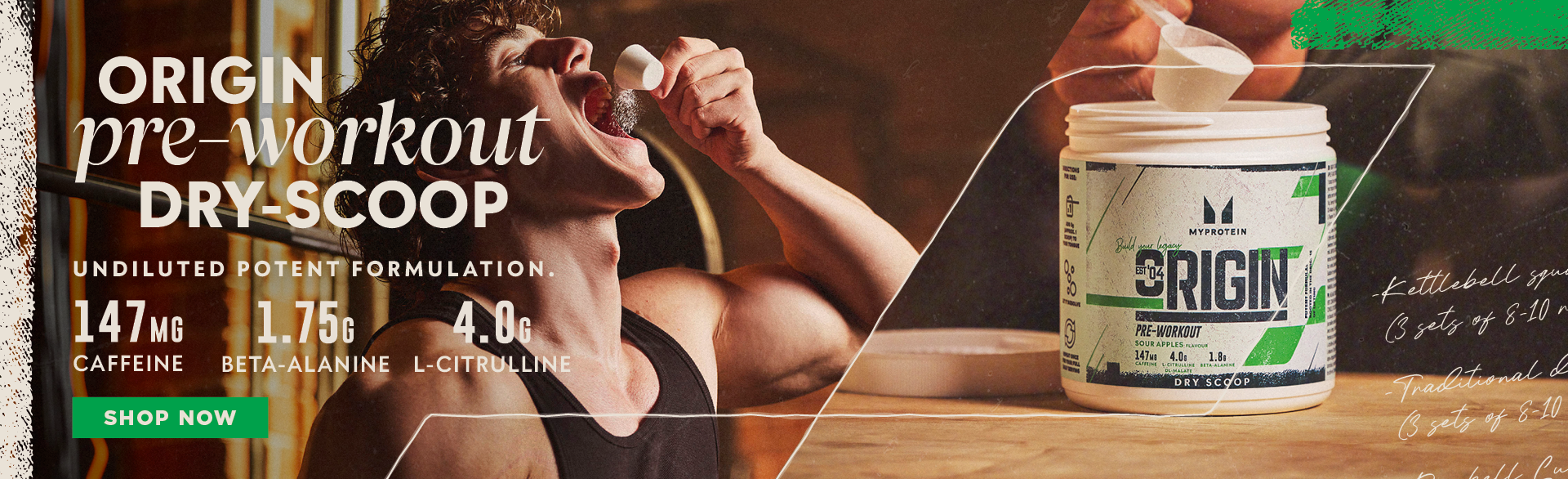 Origin Pre Workout Dry Scoop