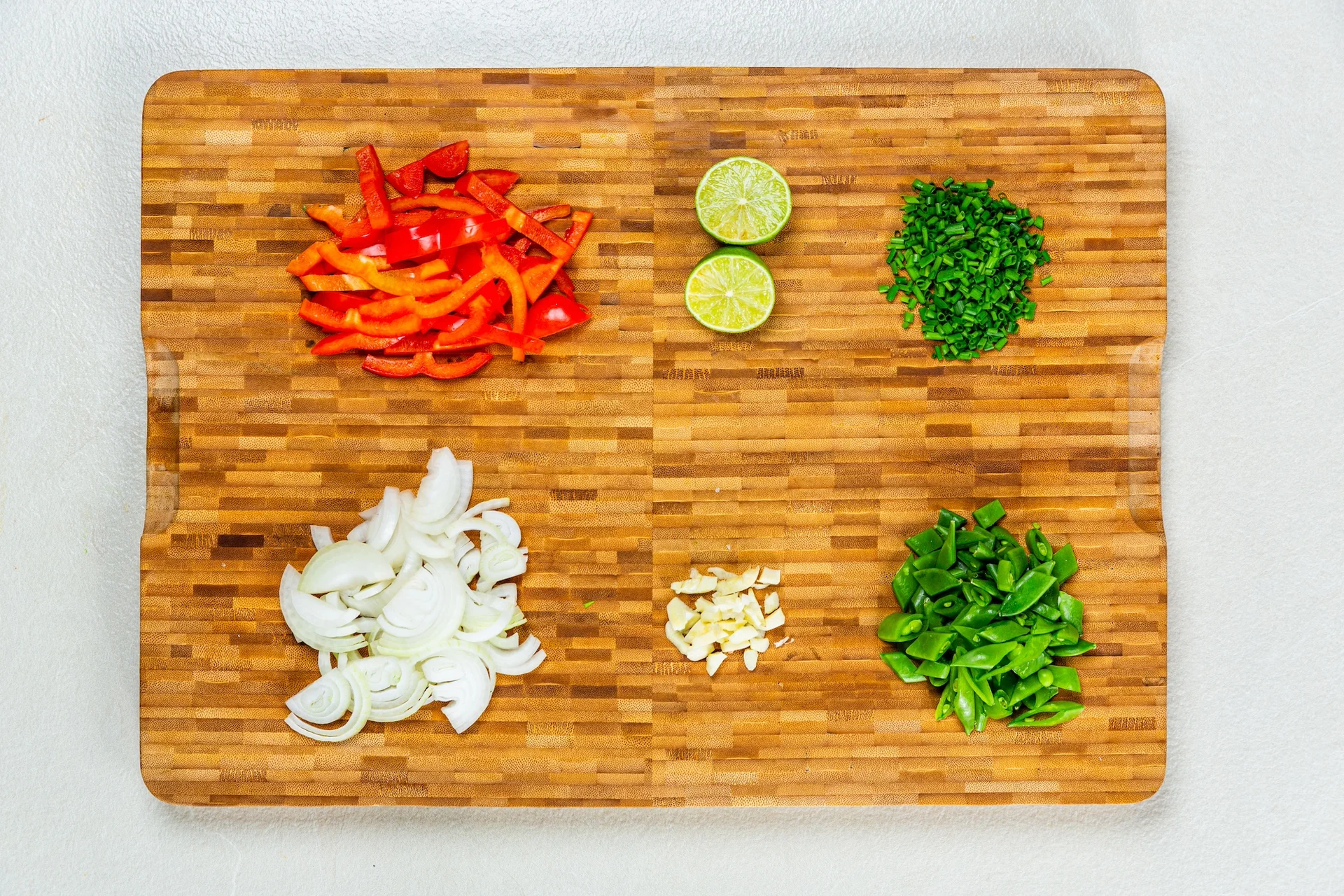 Teriyaki Chicken Noodles ingredients chopped