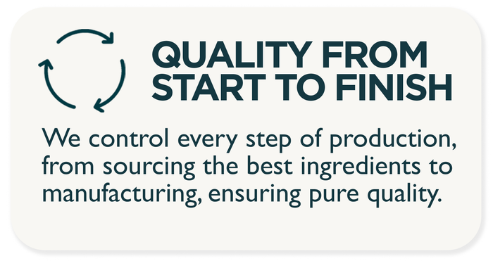 Quality from start to finish. We control every step of production, from sourcing the best ingredients to manufacturing, ensuring high-quality, effective supplements.