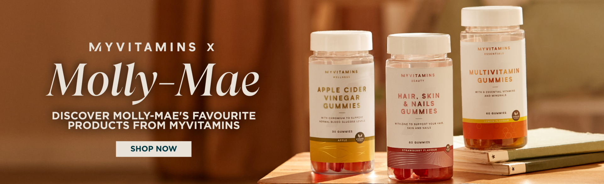 Myvitamins x Molly Mae. Discover Molly Mae's favourite products from Myvitamins.